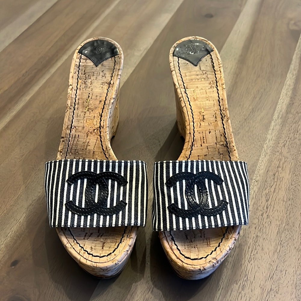 Chanel Wedge mules
